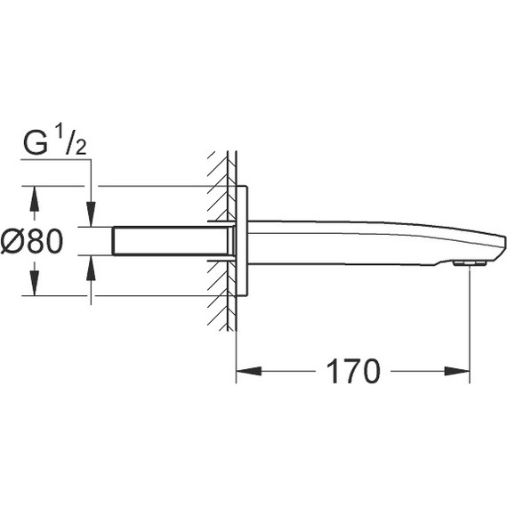 Излив для ванны Grohe Eurostyle Cosmopolitan 13276002 - 2 Излив для ванны Grohe Eurostyle Cosmopolitan 13276002 фото 2