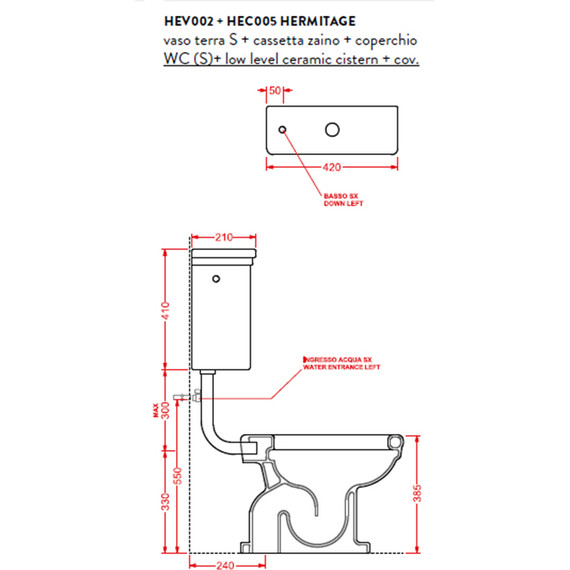 Унитаз-компакт ArtCeram Hermitage HEV002 01 00 фото 7