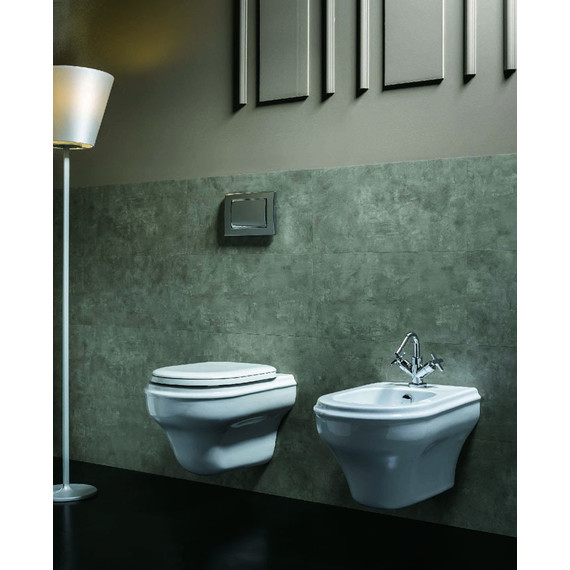 Унитаз подвесной Azzurra Charme CHVKSP000000BI с крышкой микролифт фото 6