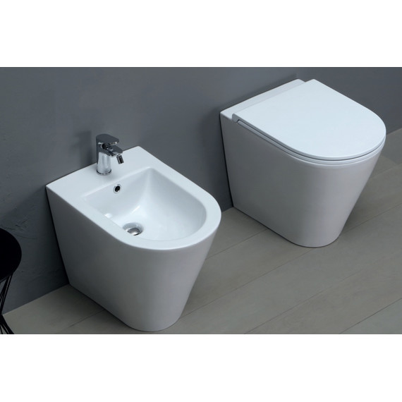 Унитаз приставной Azzurra Forma FMVCTPE00000BI с тонкой крышкой микролифт - 3 Унитаз приставной Azzurra Forma FMVCTPE00000BI с тонкой крышкой микролифт фото 3