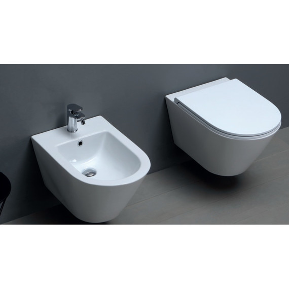 Унитаз подвесной Azzurra Forma FMVKSPE00000BI с тонкой крышкой микролифт - 5 Унитаз подвесной Azzurra Forma FMVKSPE00000BI с тонкой крышкой микролифт фото 5