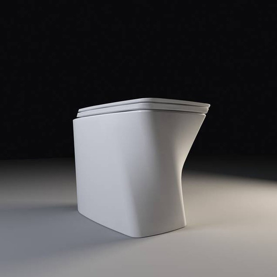 Унитаз приставной безободковый Azzurra Hera HEVCTPE00000BI с тонкой крышкой микролифт фото 3