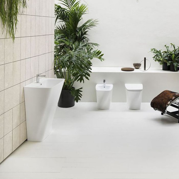 Унитаз приставной безободковый Azzurra Hera HEVCTPE00000BI с тонкой крышкой микролифт фото 4