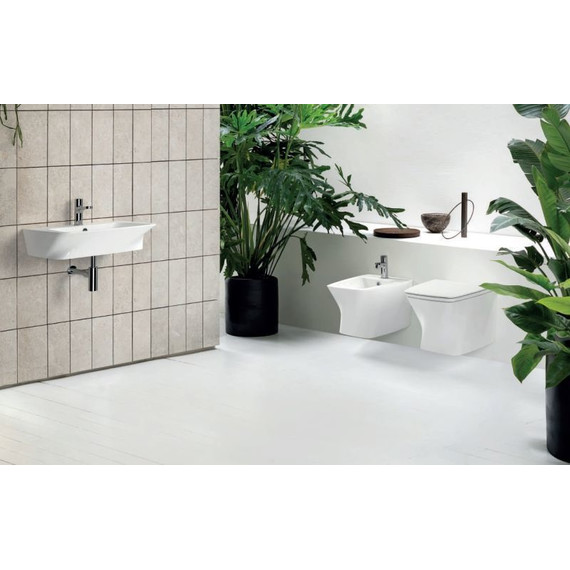 Унитаз подвесной безободковый Azzurra Hera HEVKSPE00000BI с тонкой крышкой микролифт фото 3