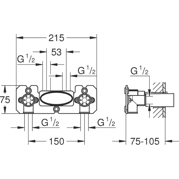 Скрытая часть Grohe Non Rapido Others 26449000 фото 5