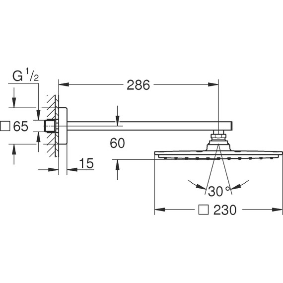 Верхний душ Grohe Rainshower Allure 26054000, 230 мм, латунь фото 4