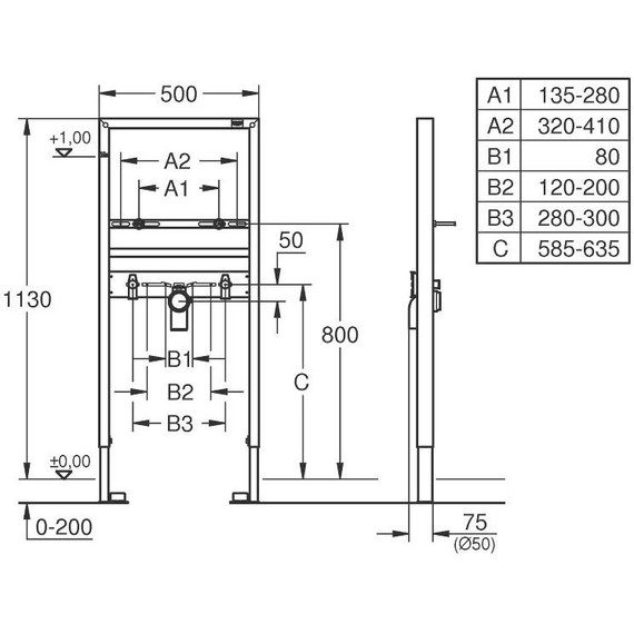 Инсталляция для раковины Grohe Rapid SL 38554001 - 3 Инсталляция для раковины Grohe Rapid SL 38554001 фото 3
