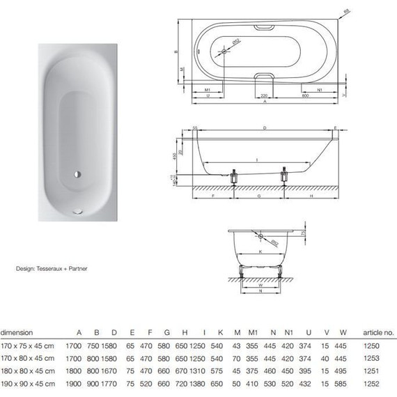 Ванна cтальная Bette Comodo 180х80 см 1251-035 PLUS AR, чёрный фото 6