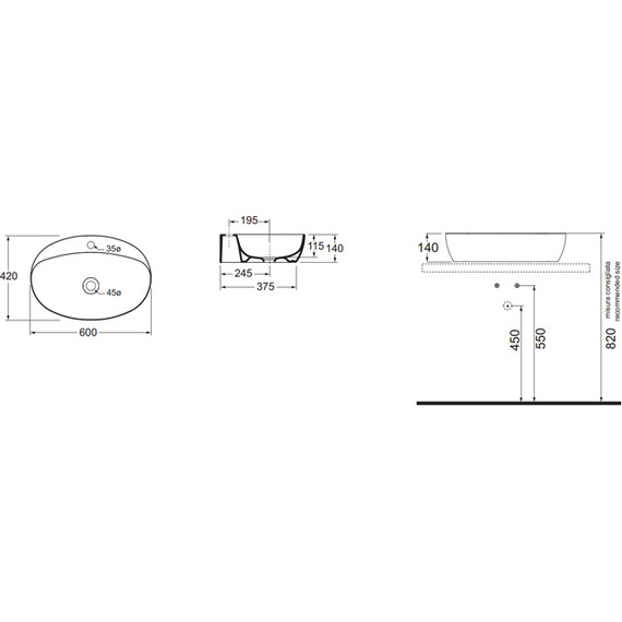 Раковина-чаша Azzurra Elegance 60 см ELLA060420CMBI - 3 Раковина-чаша Azzurra Elegance 60 см ELLA060420CMBI фото 3
