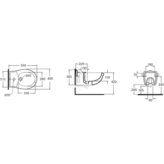 Биде подвесное Azzurra Jubilaeum JUBKS000000MBI*1 фото 6