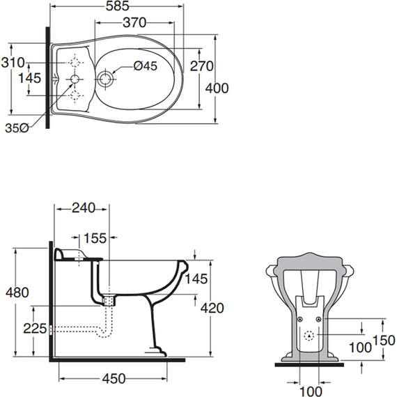 Биде напольное Azzurra Jubilaeum JUBIT000000MBI - 5 Биде напольное Azzurra Jubilaeum JUBIT000000MBI фото 5