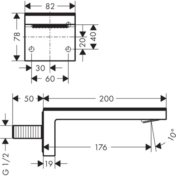 Излив для ванны Axor MyEdition 47412000, хром - 2 Излив для ванны Axor MyEdition 47412000, хром фото 2