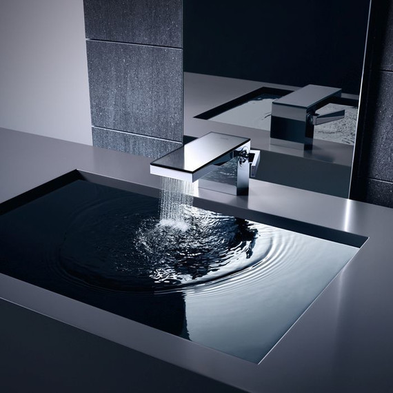 Смеситель для раковины Axor MyEdition 47012000, хром/чёрное стекло, Цвет производителя: хром, чёрное стекло фото 2