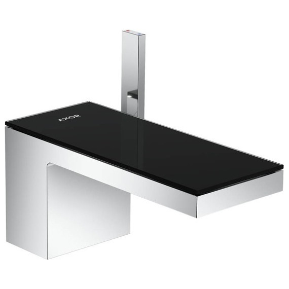 Смеситель для раковины Axor MyEdition 47012000, хром/чёрное стекло, Цвет производителя: хром, чёрное стекло фото 