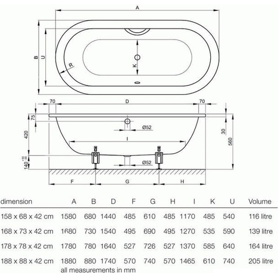 Ванна стальная Bette Starlet Flair Oval 180х80 см 8774-000 PLUS, AR фото 5