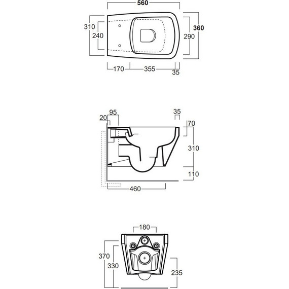 Унитаз подвесной безободковый Simas Baden Baden BB18bi фото 6