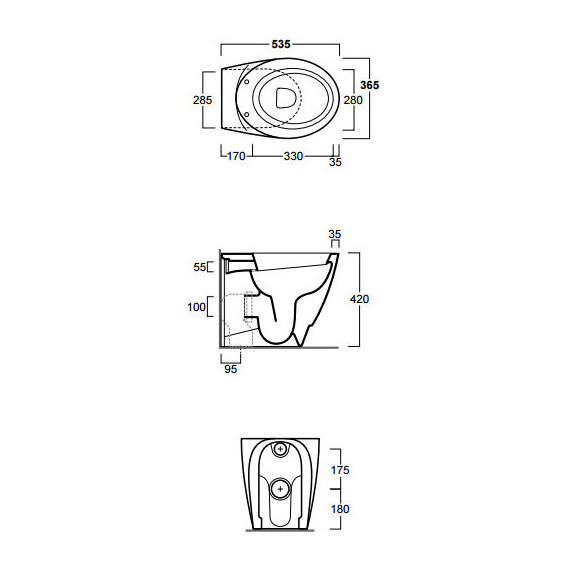 Унитаз приставной Simas Bohemien BO01bi фото 5