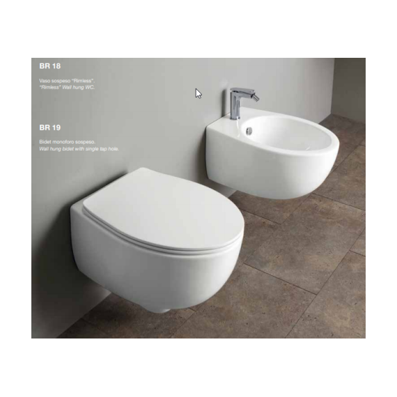 Унитаз подвесной безободковый Simas Bormio BR18bi фото 5