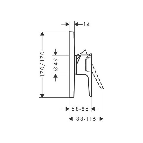 Смеситель для душа Axor Citterio E 36655000 фото 2