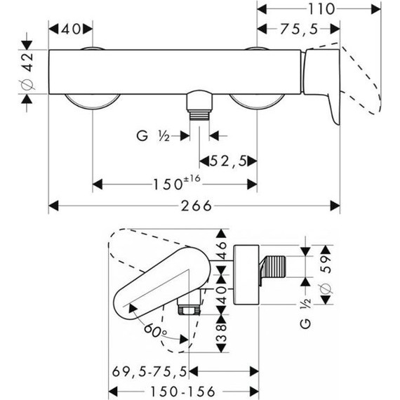 Смеситель для душа Axor Citterio M 34620000 фото 3