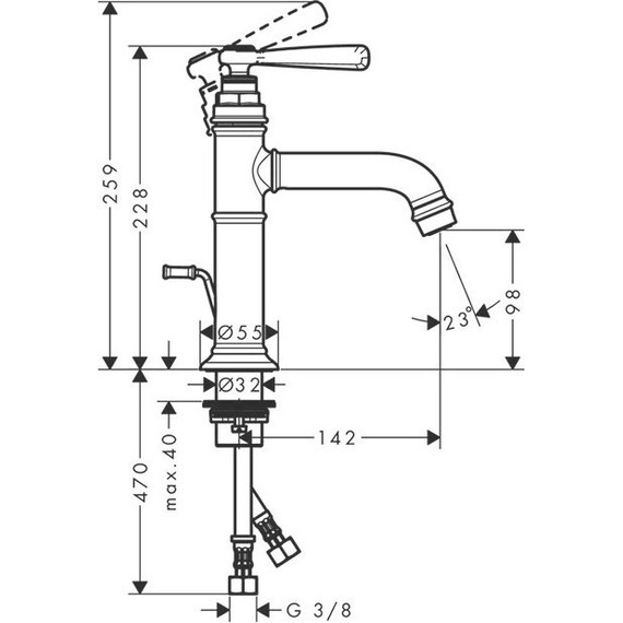 Смеситель для раковины Axor Montreux 16515000 фото 5
