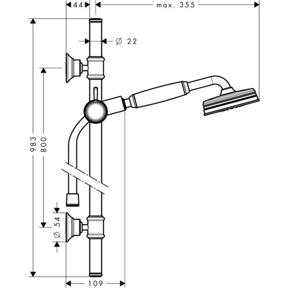 Душевой гарнитур Axor Montreux 27982000 фото 3