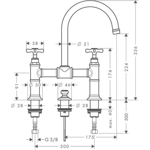 Смеситель для раковины Axor Montreux 16510000 фото 5