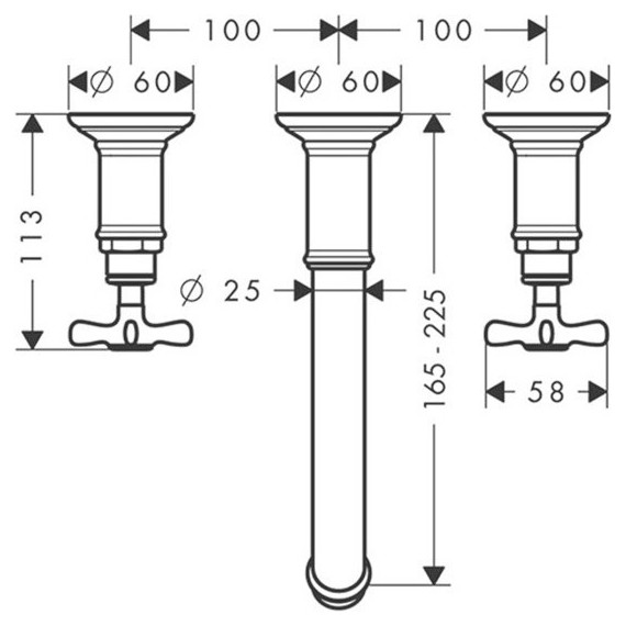 Смеситель для раковины настенный Axor Montreux 16532000 фото 3