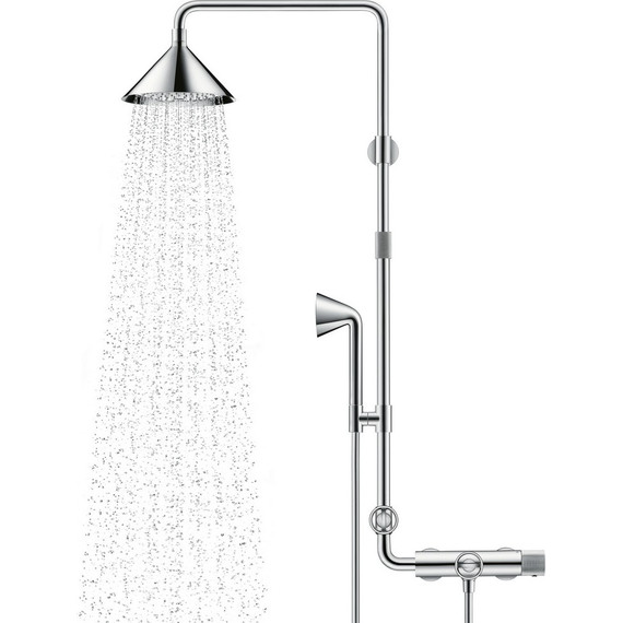 Душевая стойка с термостатом Axor Showerpipe Front 26020000 - 2 Душевая стойка с термостатом Axor Showerpipe Front 26020000 фото 2