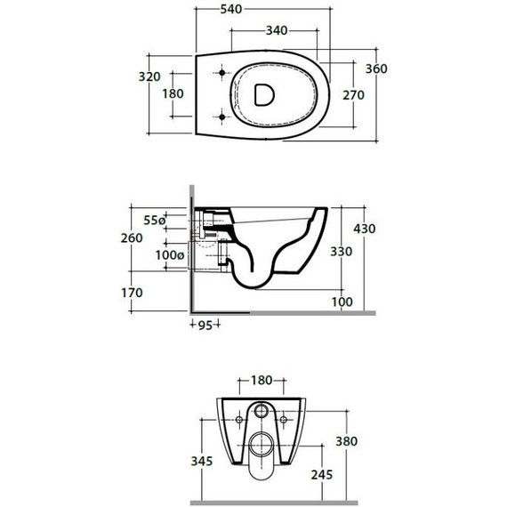 Унитаз подвесной безободковый Globo 4ALL MDS03.BI фото 3