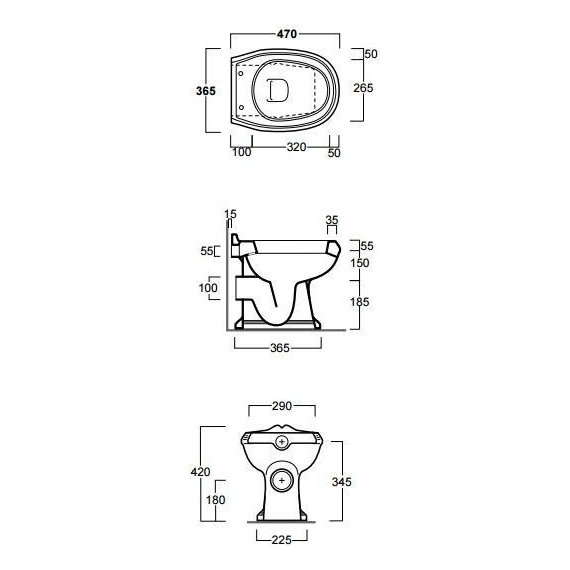 Унитаз приставной слив вертикальный Simas Arcade AR801bi фото 5