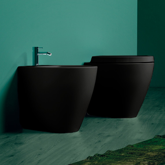 Биде напольное Simas Lft Spazio LFT21 nero*1 фото 2