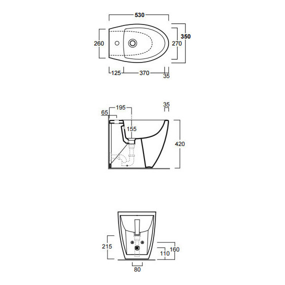 Биде напольное Simas Lft Spazio LFT21 bi*1 - 7 Биде напольное Simas Lft Spazio LFT21 bi*1 фото 7