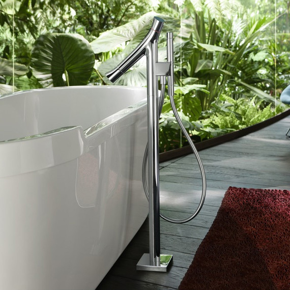 Смеситель для ванны с термостатом Axor Starck Organic 12016000 фото 3