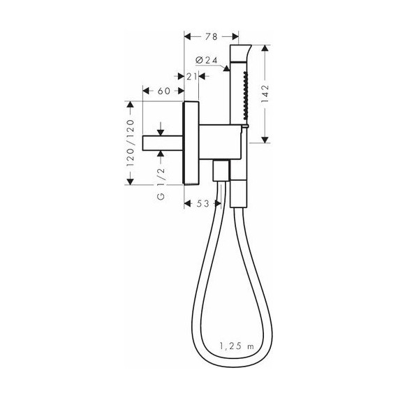 Душевой гарнитур Axor Starck Organic Porter 12232000 - 2 Душевой гарнитур Axor Starck Organic Porter 12232000 фото 2