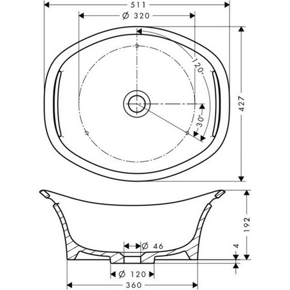 Раковина-чаша Axor Urquiola 50 см 11301000 фото 8