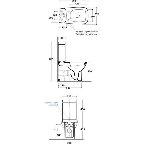 Унитаз-компакт Globo Daily DA003.BI фото 5