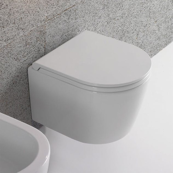 Унитаз подвесной безободковый Globo Forty3 FOS06.BI фото 5