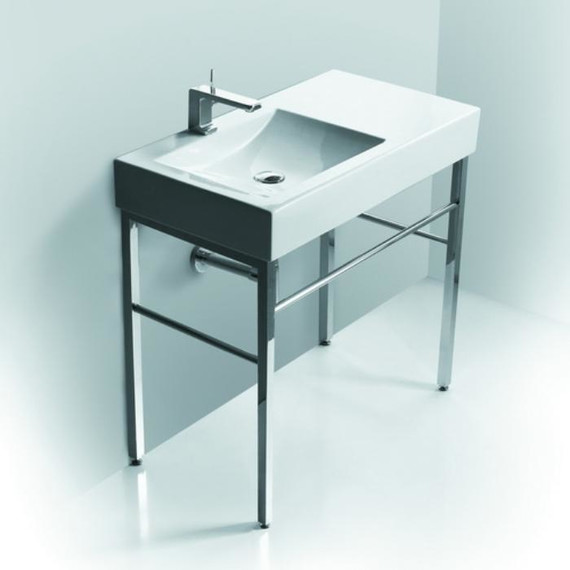 Раковина с консолью Simas Frozen 90 см FZ11bi*1 - 2 Раковина с консолью Simas Frozen 90 см FZ11bi*1 фото 2