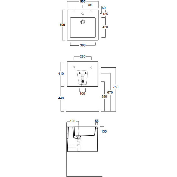 Раковина подвесная Simas Frozen 50 см FZ13bi*1 фото 6