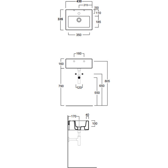 Раковина подвесная Simas Frozen 45 см FZ14nero*1 - 2 Раковина подвесная Simas Frozen 45 см FZ14nero*1 фото 2