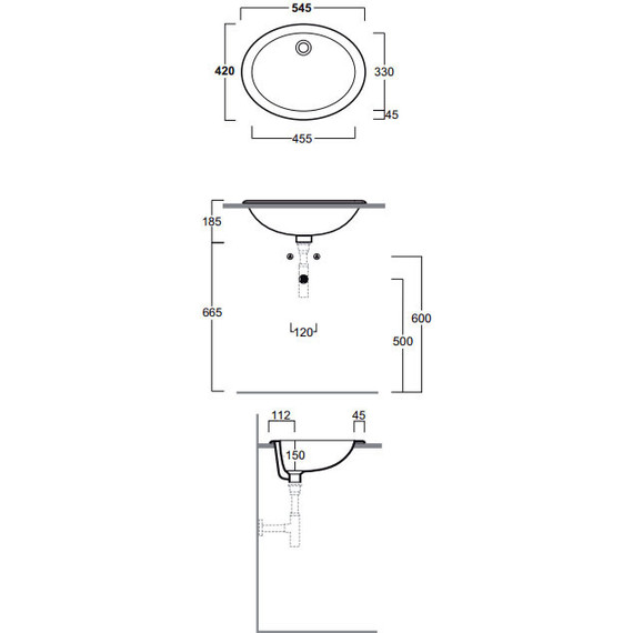Раковина врезная на столешницу Simas Top e lavabi d'arredo 55 см S50P bi фото 3