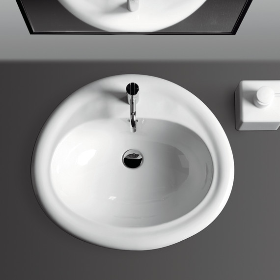 Раковина врезная на столешницу Simas Top e lavabi d'arredo 65 см S51 bi*1 - 2 Раковина врезная на столешницу Simas Top e lavabi d'arredo 65 см S51 bi*1 фото 2