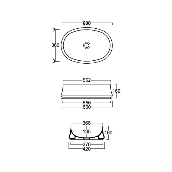 Раковина-чаша Simas Sharp 60 см SH05bi*1 - 5 Раковина-чаша Simas Sharp 60 см SH05bi*1 фото 5