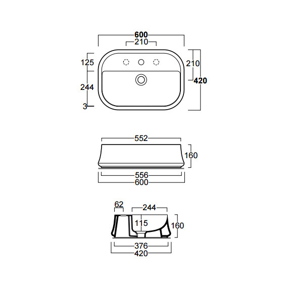 Раковина-чаша Simas Sharp 60 см SH09bi*1 - 3 Раковина-чаша Simas Sharp 60 см SH09bi*1 фото 3
