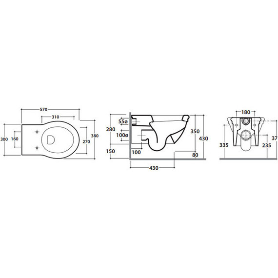 Унитаз подвесной Globo Paestum PAS03.BI фото 9