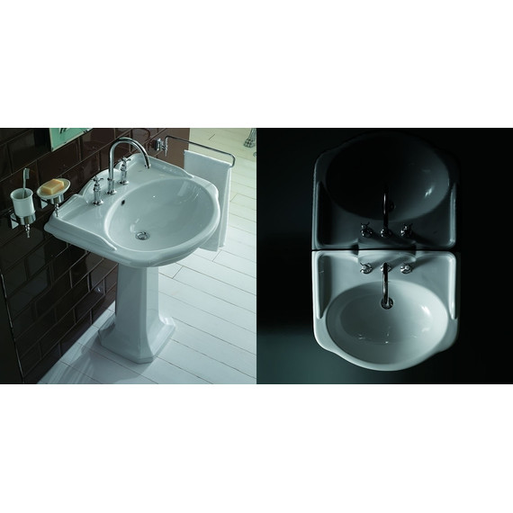 Раковина с пьедесталом Globo Paestum 60 см PA057.BI*1 фото 3