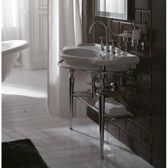 Раковина с консолью Globo Paestum 90 см PA056.BI*1 - 2 Раковина с консолью Globo Paestum 90 см PA056.BI*1 фото 2