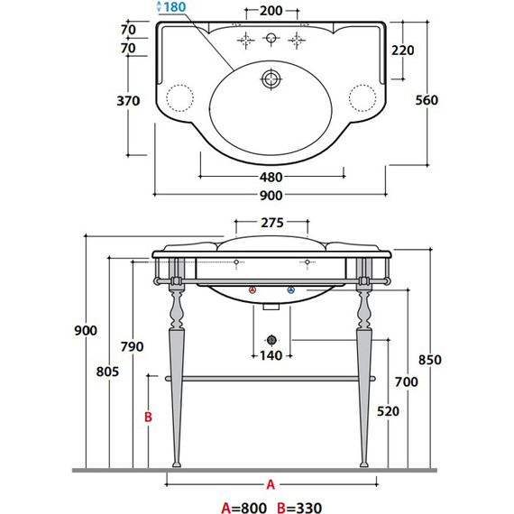 Раковина с консолью Globo Paestum 90 см PA056.BI*1 - 4 Раковина с консолью Globo Paestum 90 см PA056.BI*1 фото 4