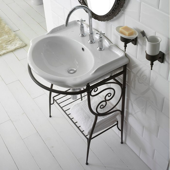 Раковина с консолью Globo Paestum 70 см PA006.BI*1 - 2 Раковина с консолью Globo Paestum 70 см PA006.BI*1 фото 2